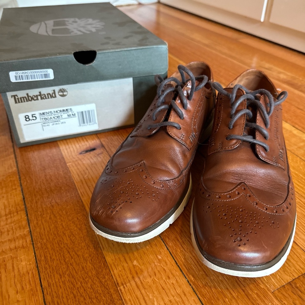 Timberland Men’s Brown Leather Wingtip Oxfords